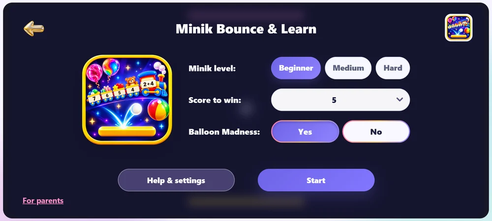 Minik Bounce & Learn — Set your own pace