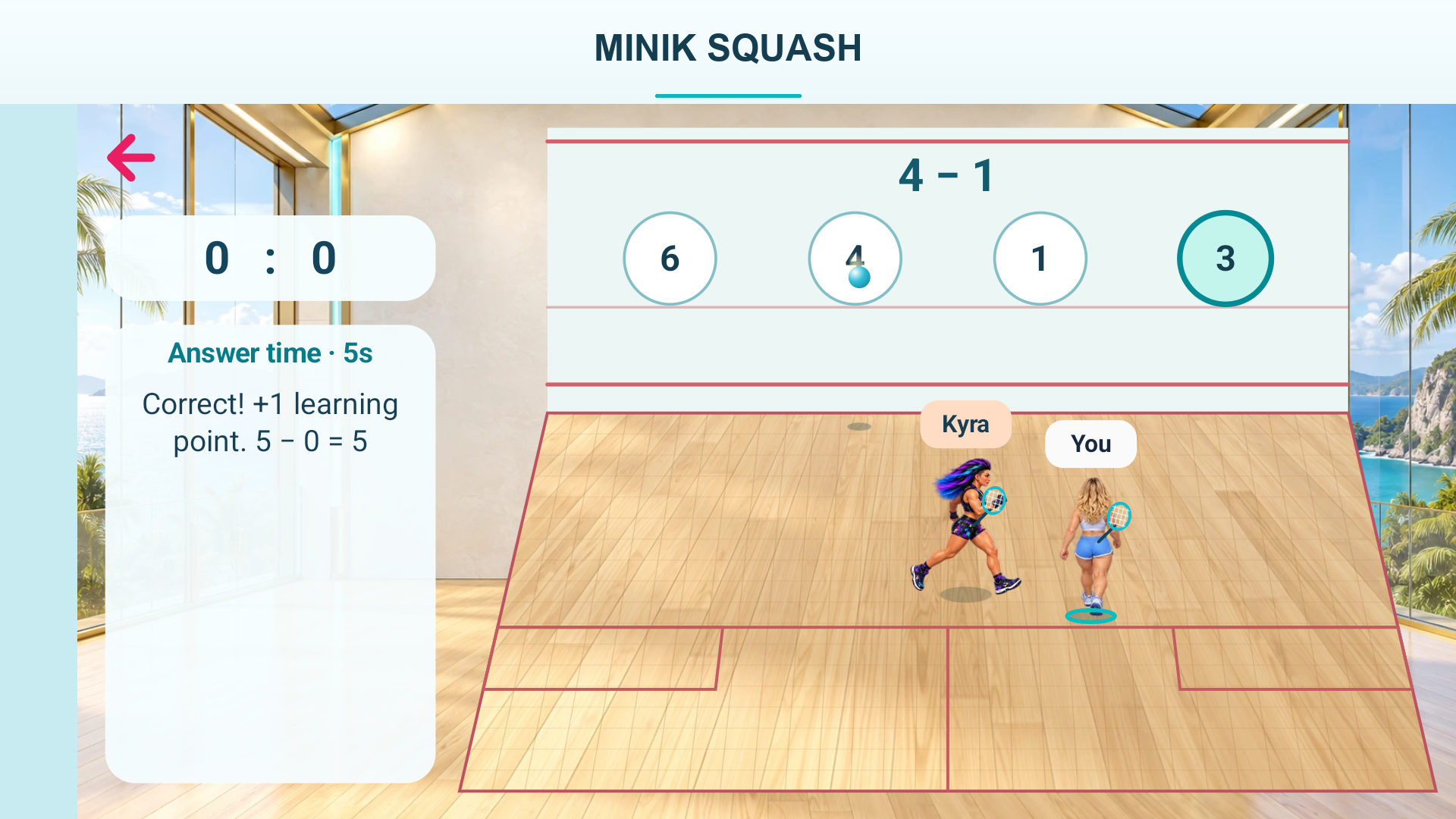 Minik Squash — Solve, aim and return