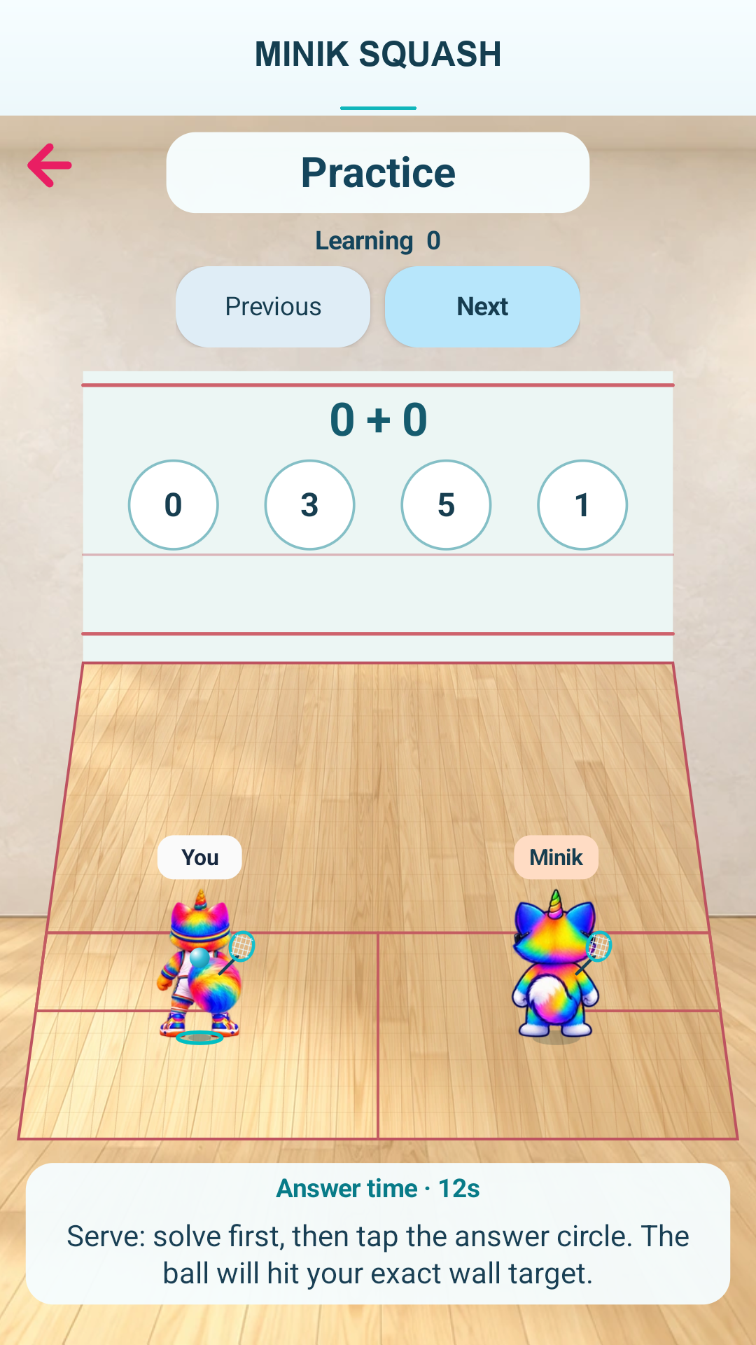 Minik Squash — Learn with Minik