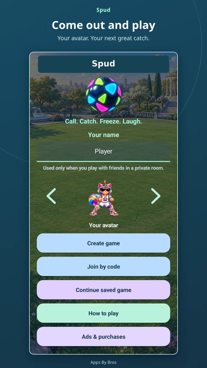 Spud — Pick your character and jump in!