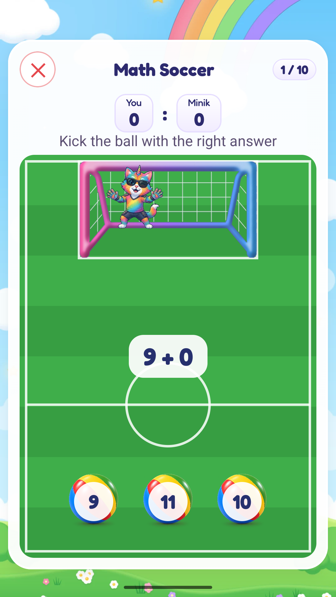 Minik Math Plus — Kick the right answer
