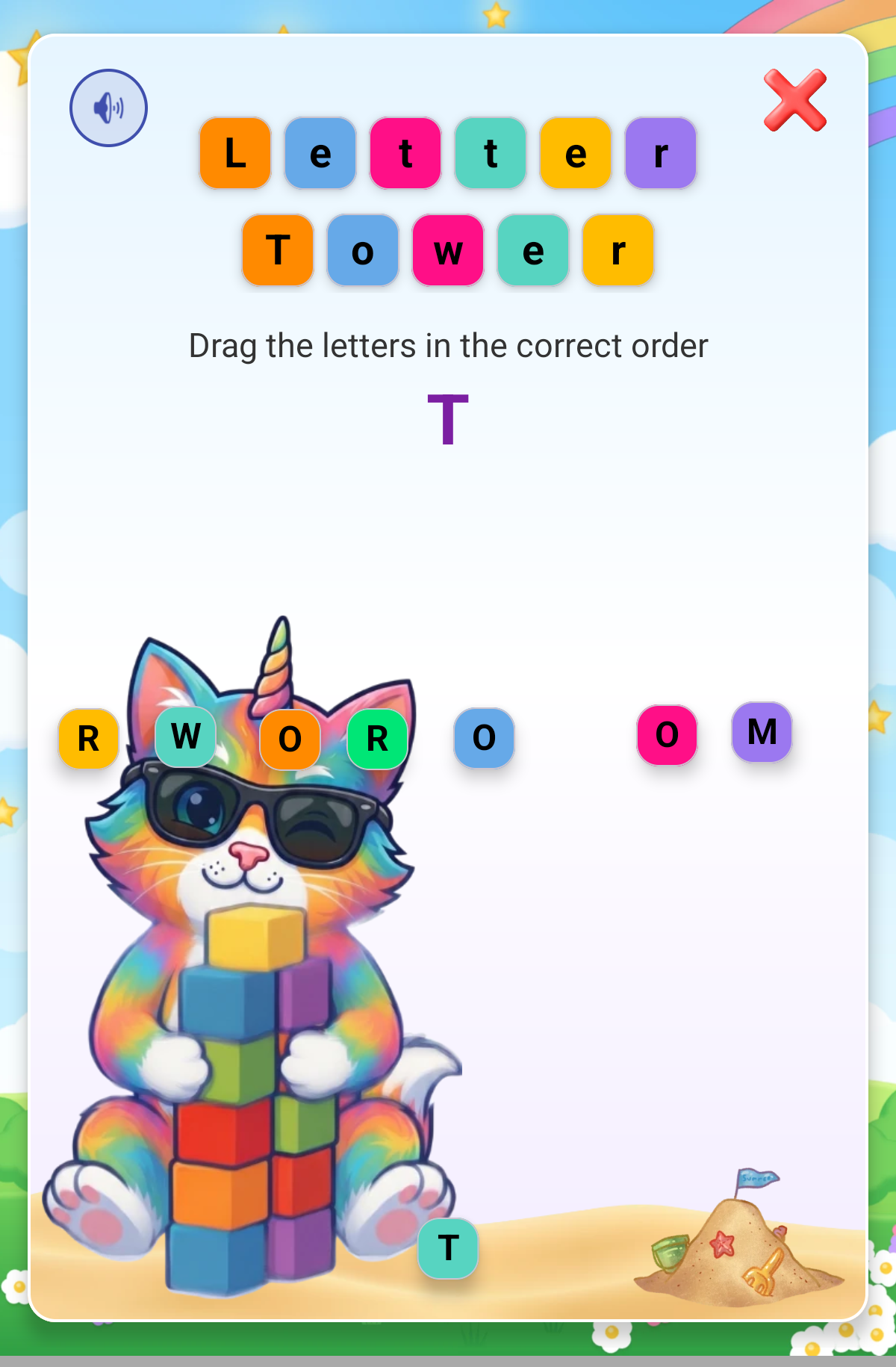 Minik — Build a tower of letters
