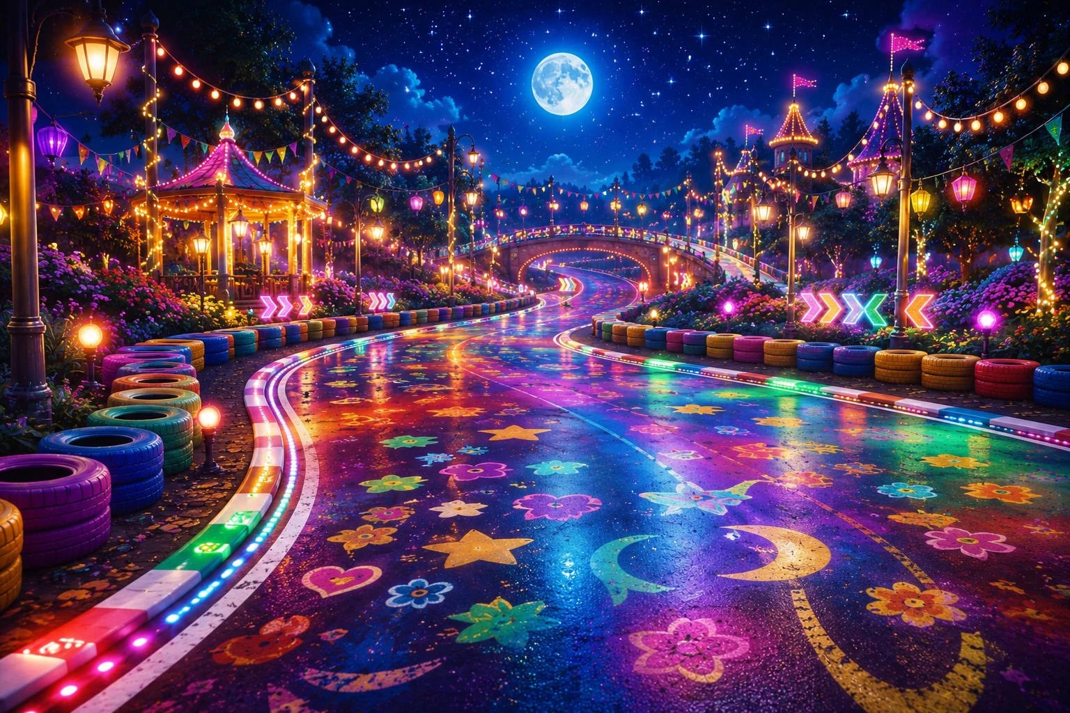 Amusement park night