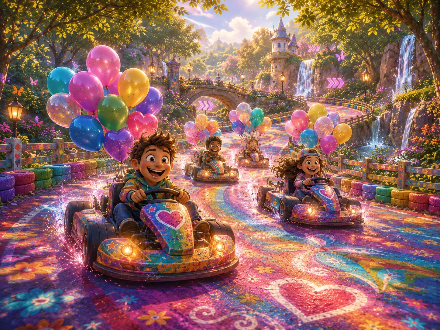 Balloon kart race