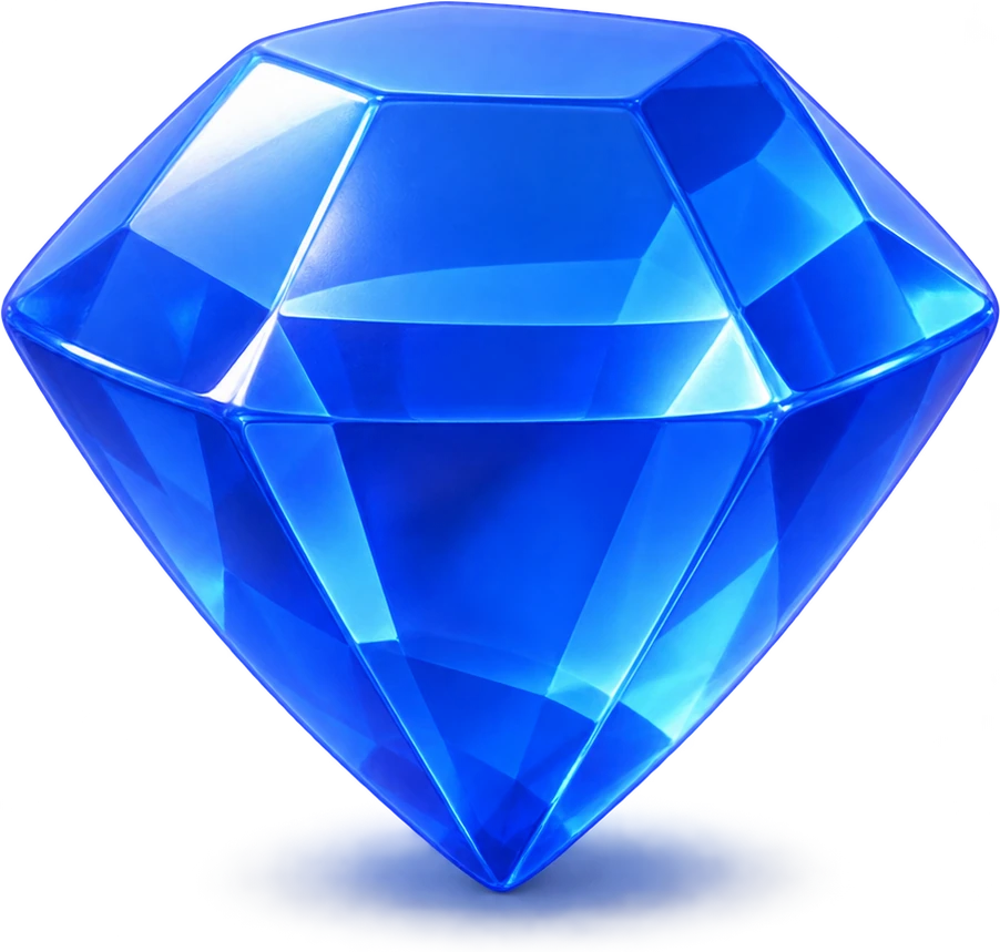 Blue shield diamond
