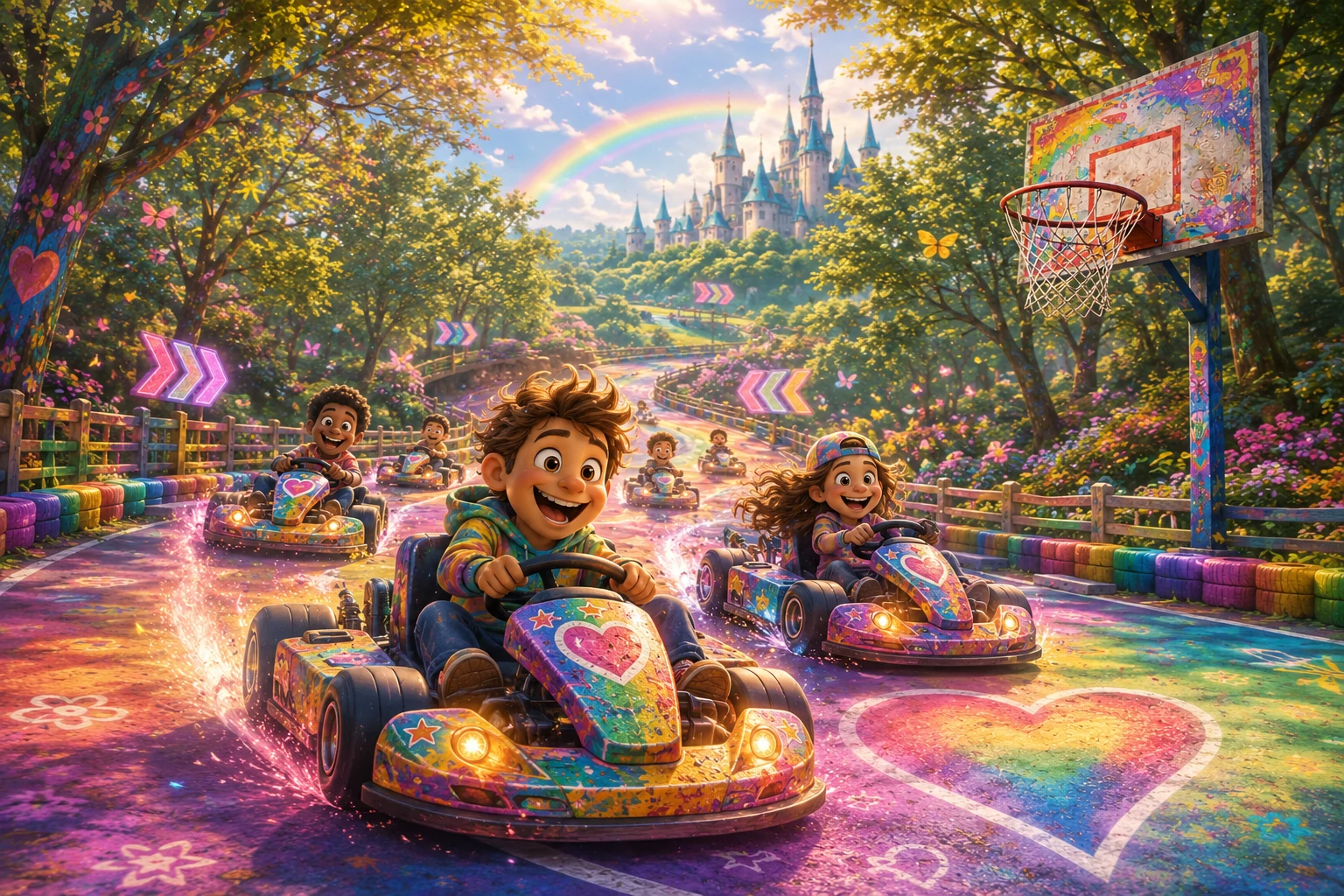 Colorful MiniK kart race