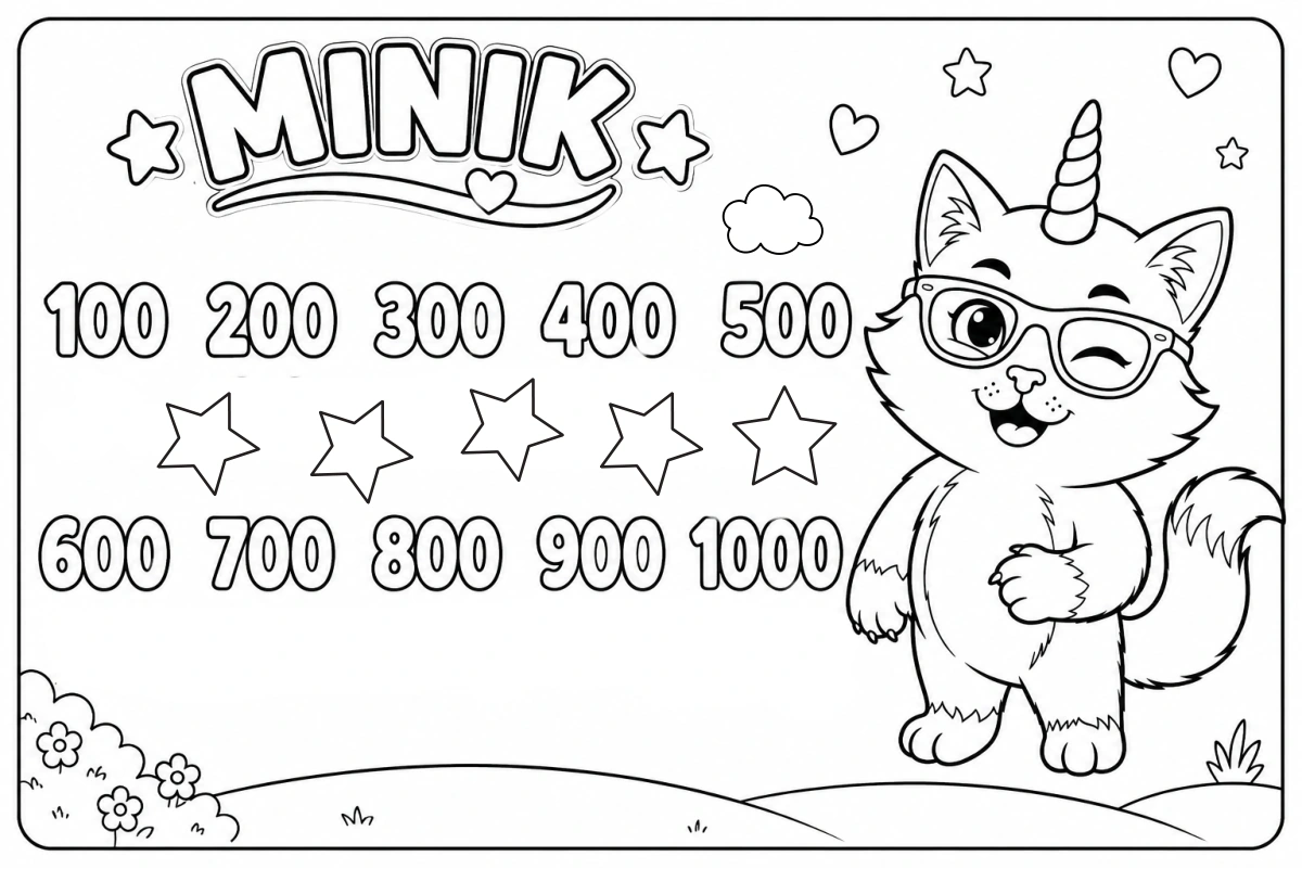 Hundreds 100–1000 — Coloring